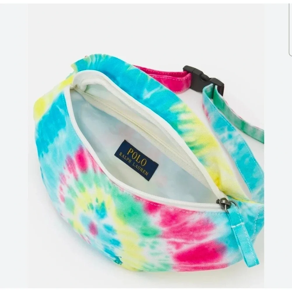 Polo Ralph Lauren Tie Dye Backpack Fanny Pack Set Travel School‎ Bag NEW